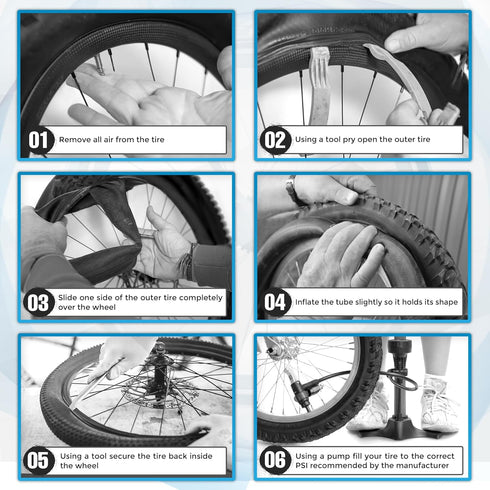 Inner Tube Tire Replacements Two 16'' x 1.75/2.125 & One 12.5'' x 1.75/2.25 for Jogging Stroller, Compatible w/All Brands: BoB Revolution Flex/Pro...